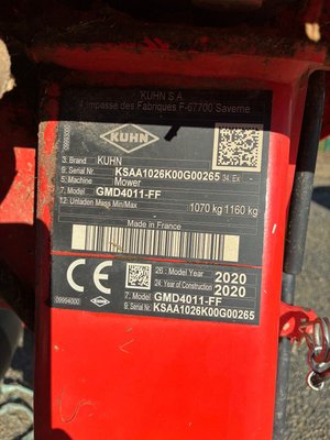 Faucheuse rotative Kuhn GMD 4011 FF